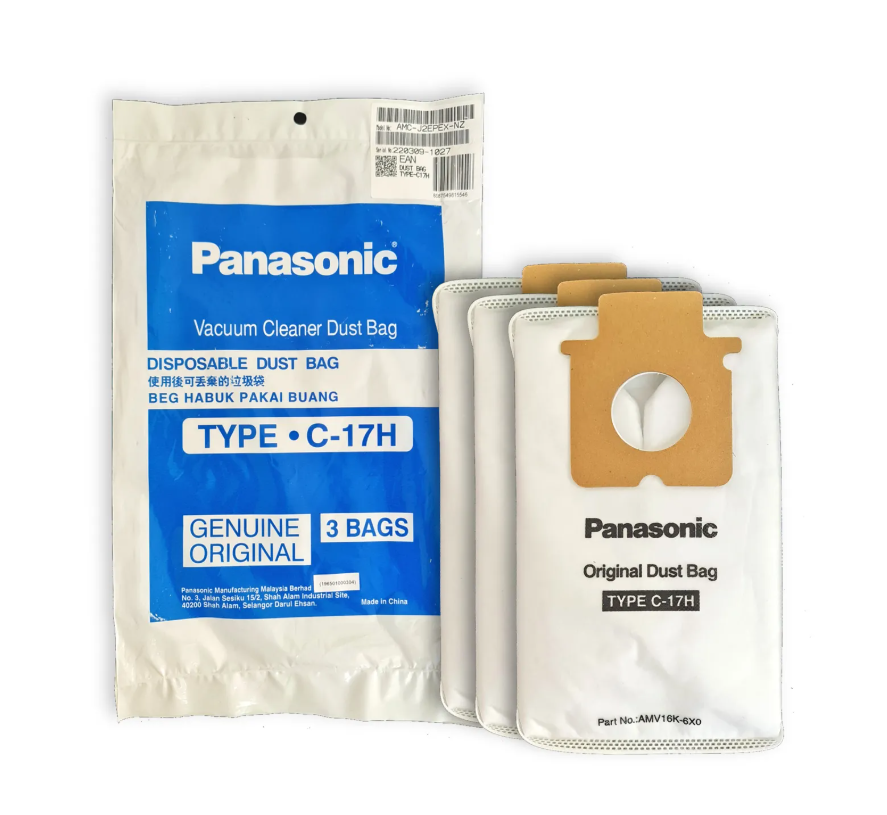 3pk Panasonic Vacuum cleaner Bags MC-C600-700-800, MC-CG380-400-520 Genuine