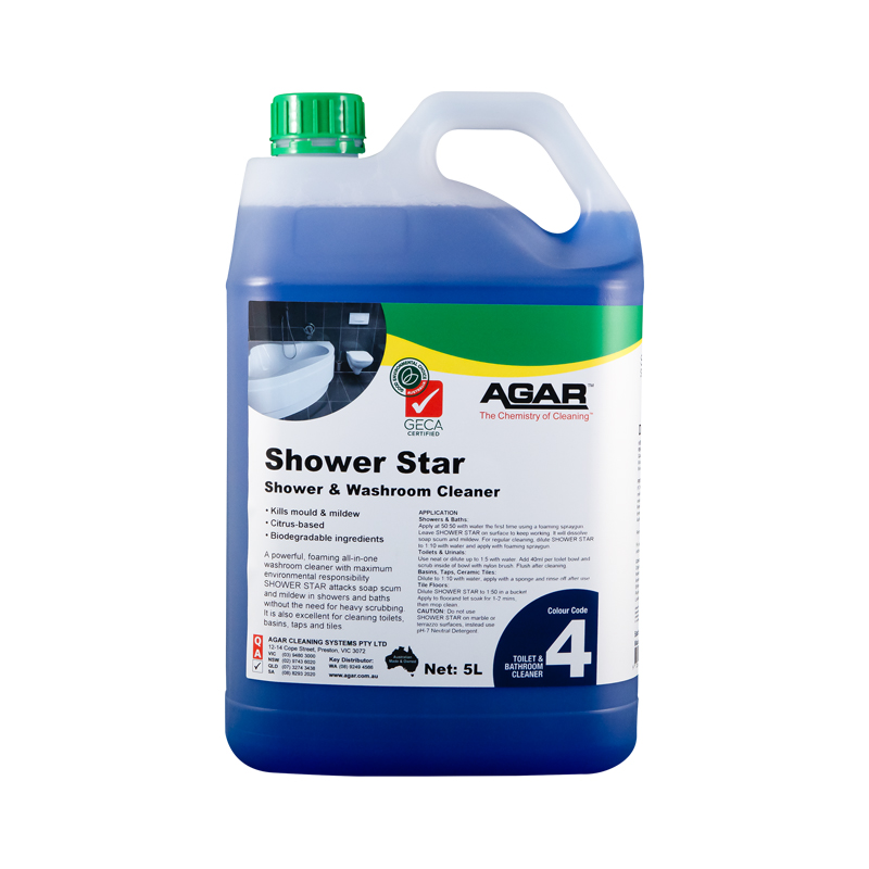 5Lt Agar Shower Star and washroom cleaner Destroys mould