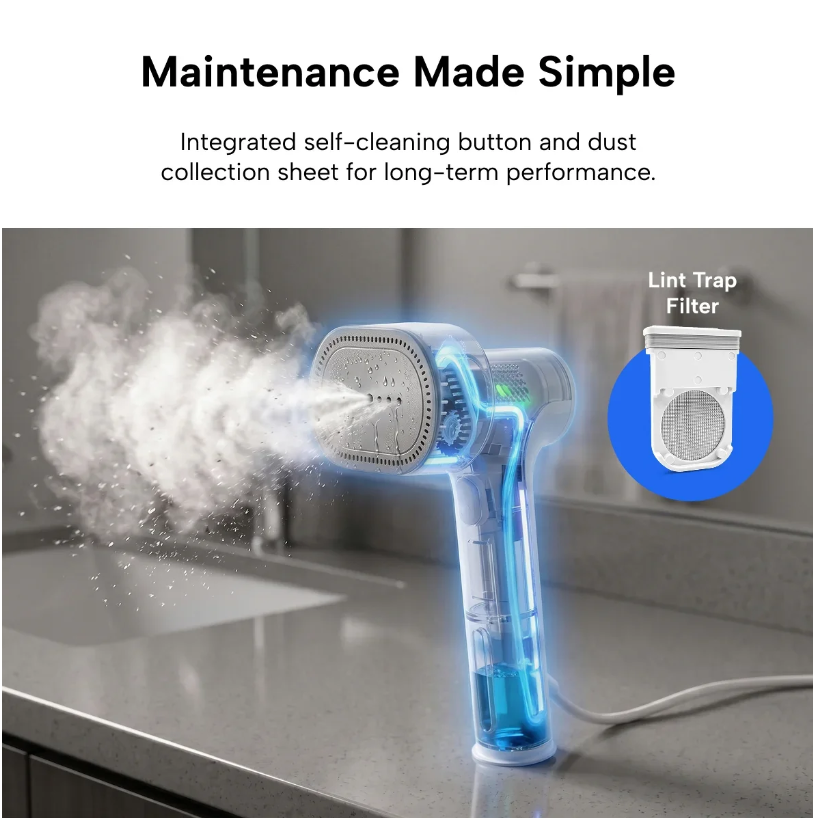 KLEVA AirPress 2-in-1 Portable Garment Steamer Travel Iron - Image 7