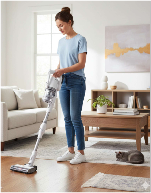 Kleenmaid Cordless Stick Vacuum Cleaner with Easy-Reach-Split Wand - Image 7