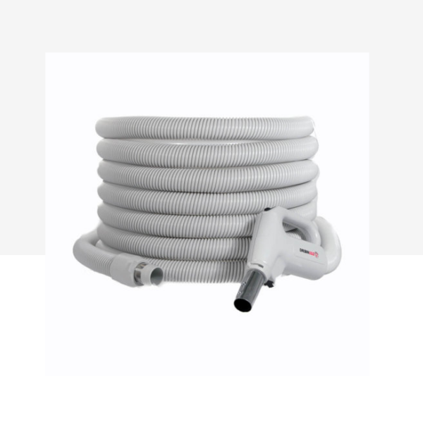 15M Ducted vacuum hose with gas pump handle and power switch fits all central vacuums