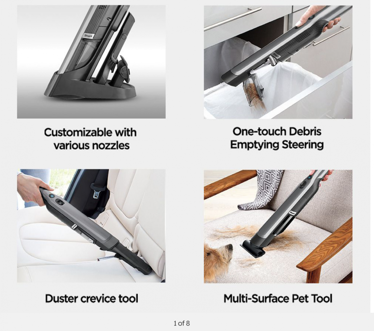 Shark Cordless Hand Vacuum Smart Slim & Light WV203 2 YR WRNTY