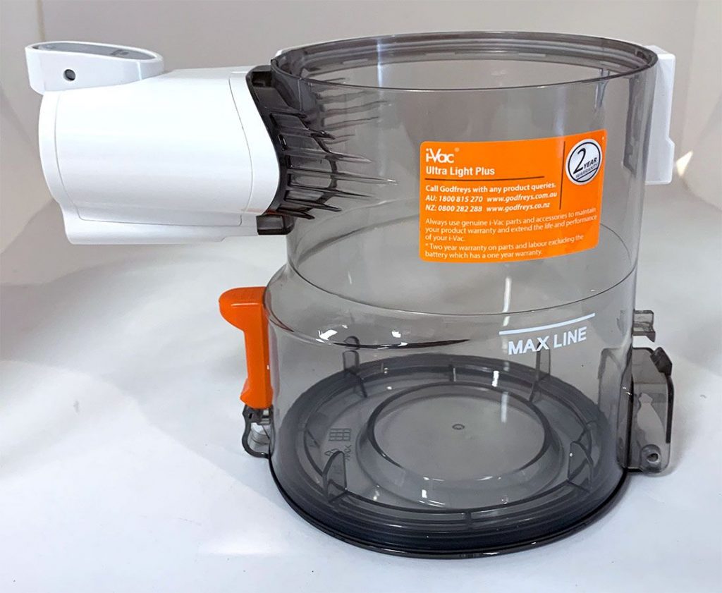 iVac Ultra Light Plus S10 Stickvac Dust Bin