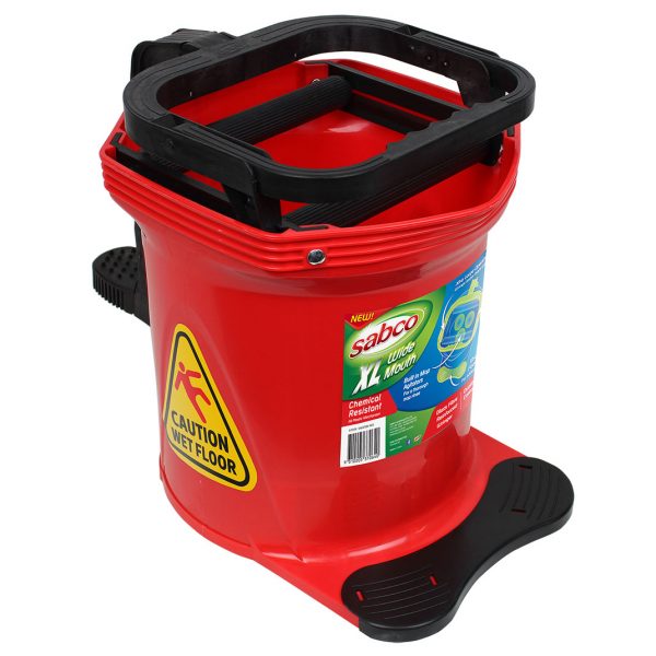 Sabco Xtra Large Mouth Mop Wringer Bucket Agitator Red - Image 2