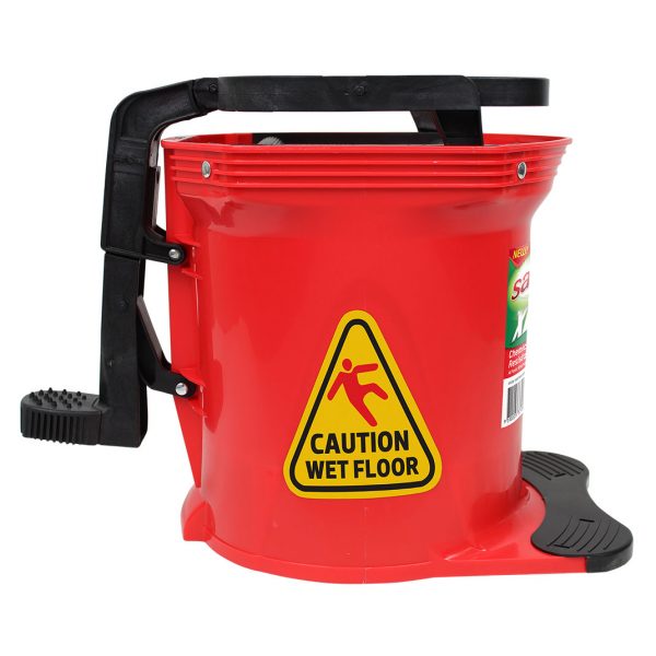 Sabco Xtra Large Mouth Mop Wringer Bucket Agitator Red - Image 5