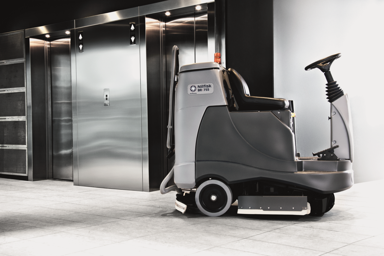 Nilfisk BR855 Industrial Ride On Scrubber Dryer