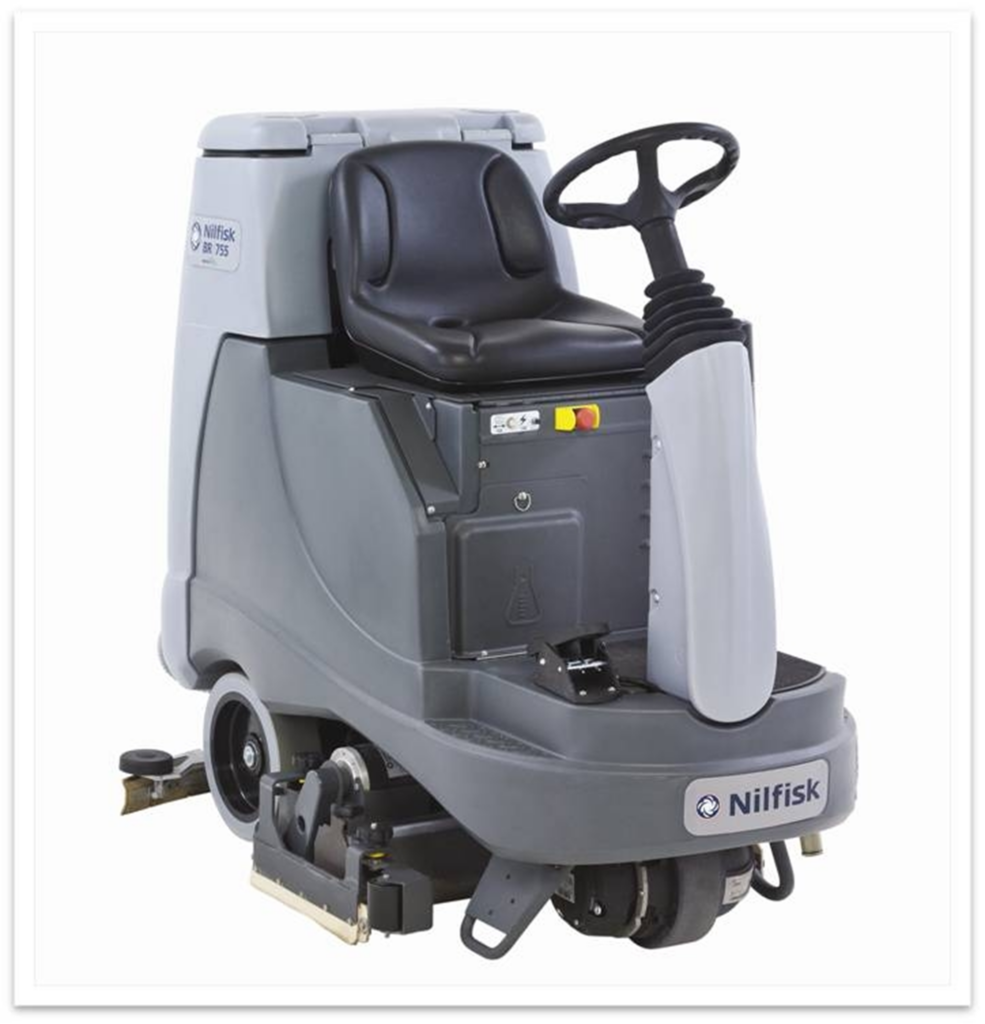 Nilfisk BR855 Industrial Ride On Scrubber Dryer