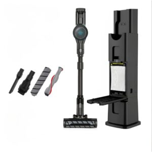 KRAPOF Stick Vacuum cleaner with Auto Clean Self Empty Slim Power vac cordless Onyx black