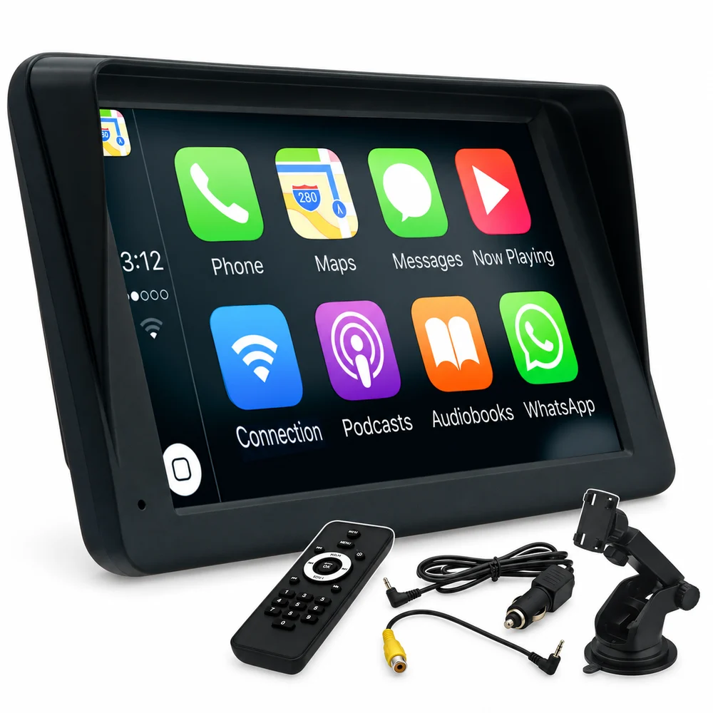 7" HD Touch Portable Kleva SmartPlay - Apple CarPlay Android Auto Wireless