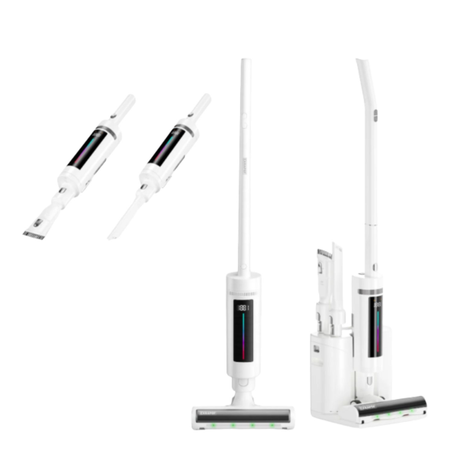 KRAPOF Compact Clean Self-Empty Cordless 2-in-1 Handy Vacuum Cleaner + Stick Vac
