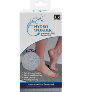 1(pk) Hydro Wonder Shower Mat Super Comfy Resist Mould Non-Slip Bathroom Mat (GREY)