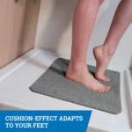 Hydro Wonder Shower Mat Super Comfy Resist Mould Non-Slip Bathroom Mat (GREY) - Image 3