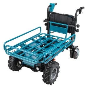 Makita (18V x 2) Cordless Wheelbarrow with Manual Dump & Pipe Frame Skin Only-DCU604Z