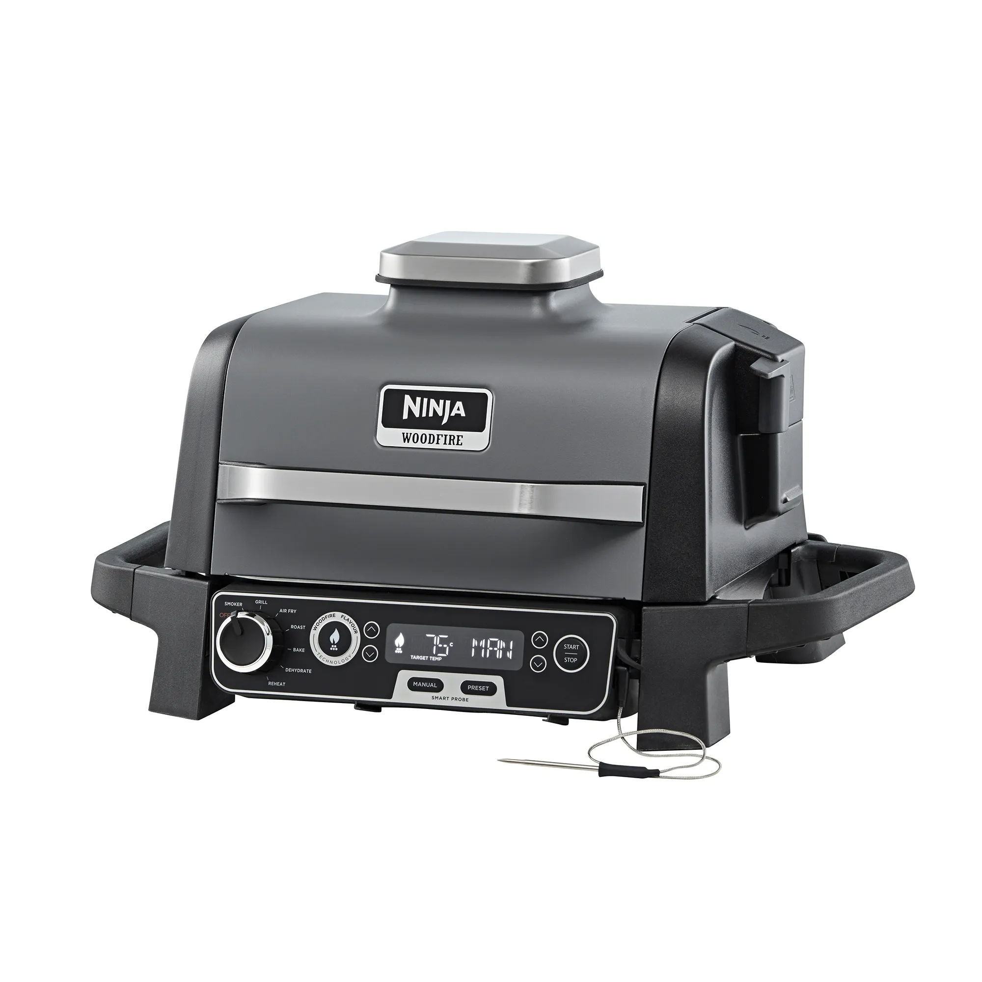 Ninja Woodfire Electric BBQ Grill & Smoker with Smart Probe-OG751