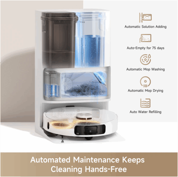 Dreame L30 Ultra S Robot Vacuum and Mop with Self-Cleaning and Auto-Empty Dock - Image 7