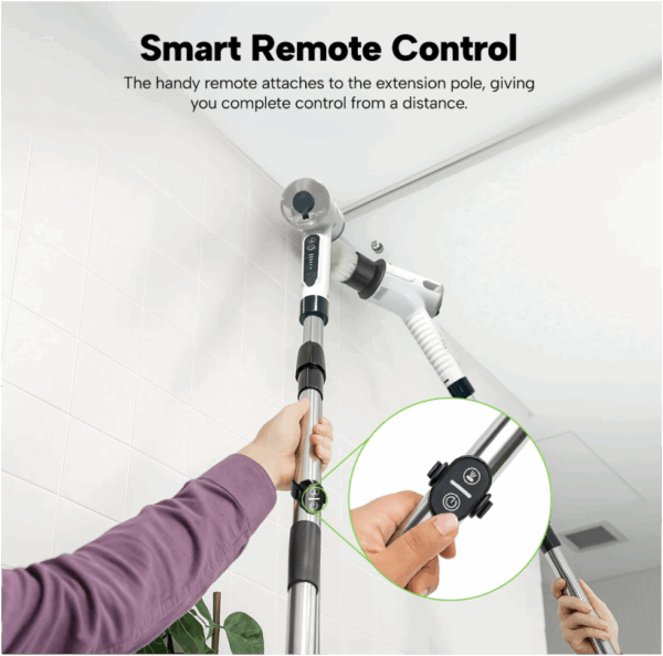 KRAPOF Electric Cordless Tough Scrub Excel with 7 Replaceable Cleaning Heads - Image 2