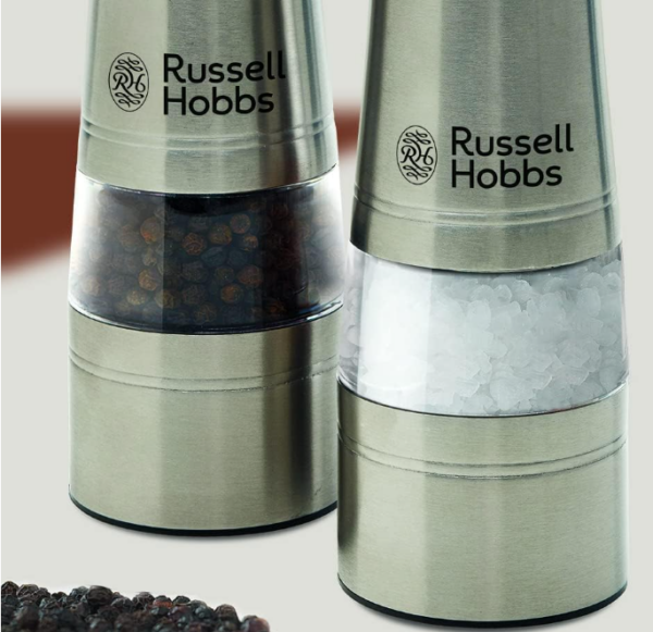 Russell Hobbs Electric Salt and Pepper Mills Grinders Battery Operated Set - Image 5