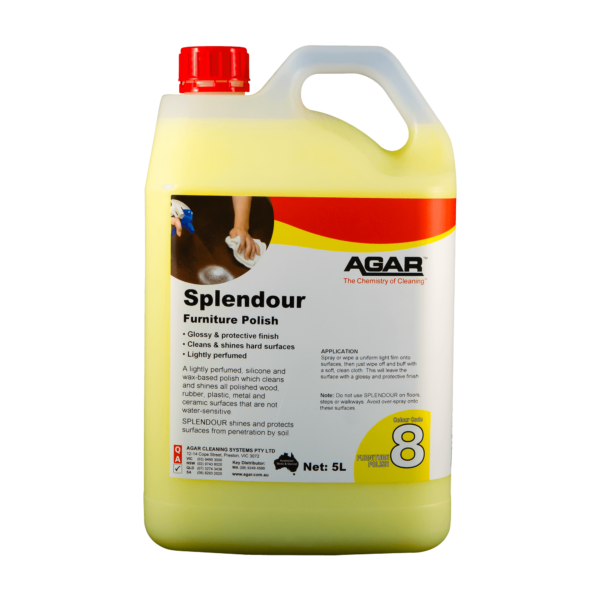 5L Agar splendour wax based Furniture polish