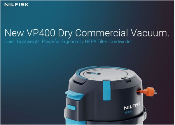 Nilfisk VP400 Dry Commercial Vacuum with H13 HEPA Filter and Cordwinder (107421175) - Image 3