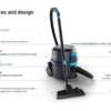 Nilfisk VP400 Dry Commercial Vacuum with H13 HEPA Filter and Cordwinder (107421175) - Image 4