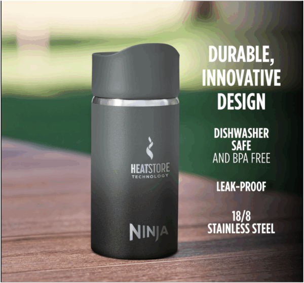 Ninja Sip Perfect 354ml Insulated Travel Bottle Onyx Black DW1203BK - Image 3