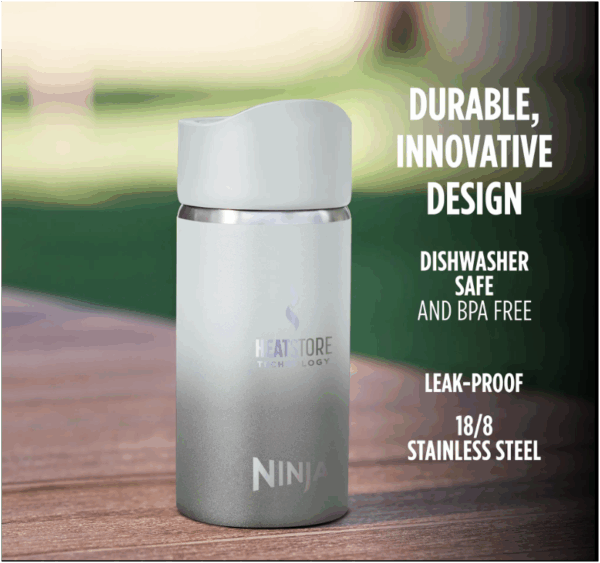 Ninja Sip Perfect 354ml Insulated Travel Bottle Alpine White - Image 4