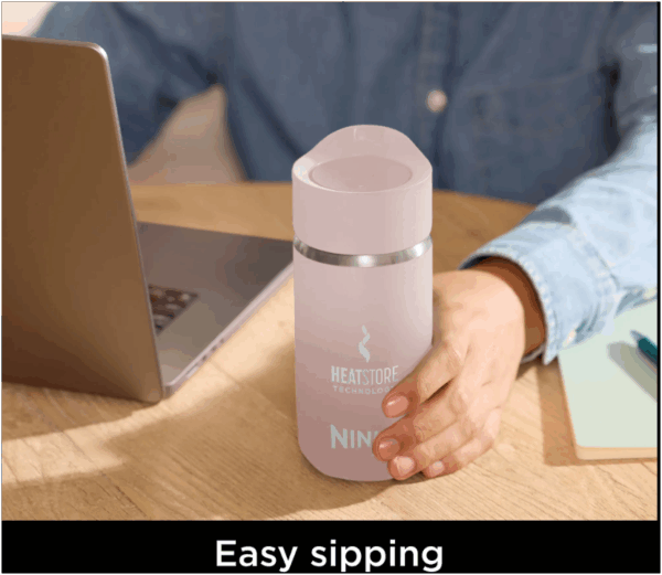 Ninja Sip Perfect 354ml Insulated Travel Bottle Rose Quartz - Image 6