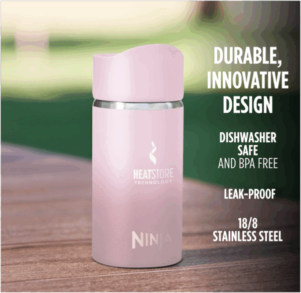 Ninja Sip Perfect 354ml Insulated Travel Bottle Rose Quartz - Image 5