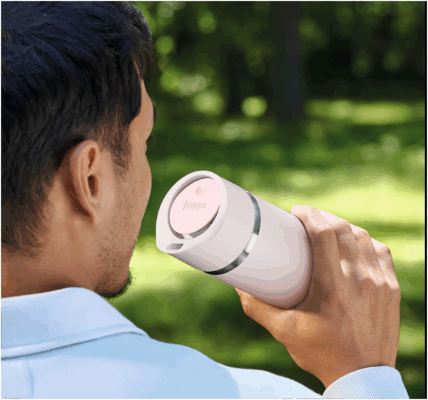 Ninja Sip Perfect 354ml Insulated Travel Bottle Rose Quartz - Image 3