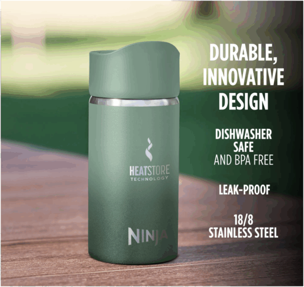 Ninja Sip Perfect 354ml Insulated Travel Bottle Jade Green - Image 5