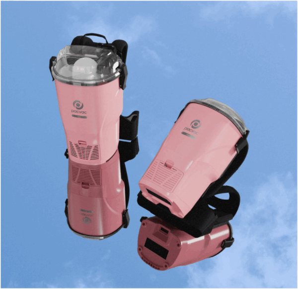 Pacvac Velo Corded backpack Vacuum Cleaner Lightweight with Ecoharness 900W -pink - Image 6