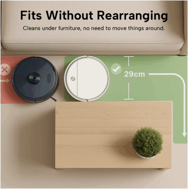KRAPOF Slim Robo Vac Super Quiet Robotic Vacuum Cleaner - Image 5