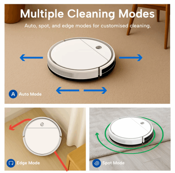 KRAPOF Slim Robo Vac Super Quiet Robotic Vacuum Cleaner - Image 4