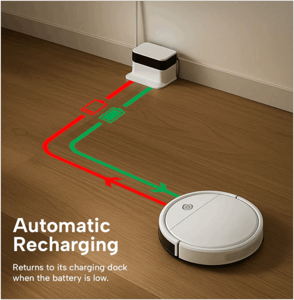 KRAPOF Slim Robo Vac Super Quiet Robotic Vacuum Cleaner - Image 3