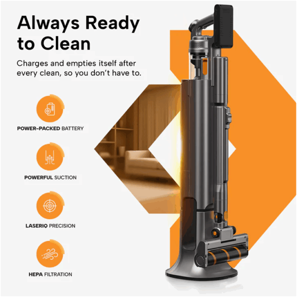 KRAPOF Auto Clean Power Q3 Stick Vacuum with Self-Emptying System - Image 2