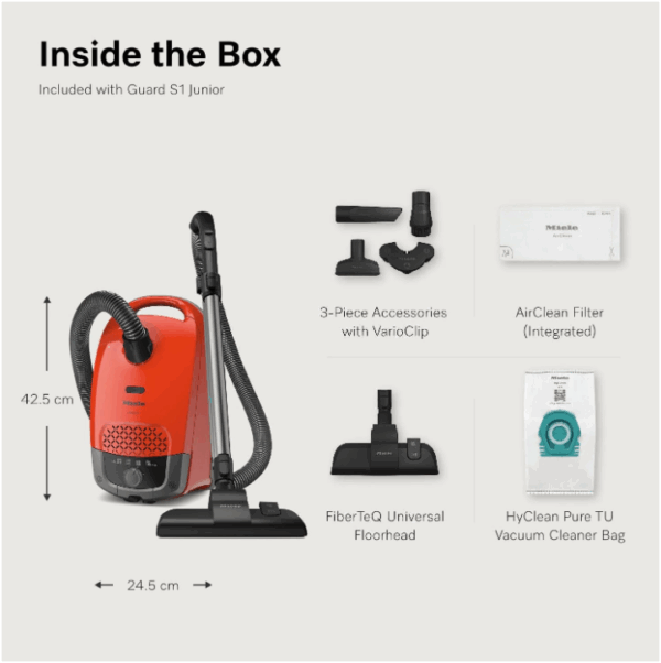 Miele Guard S1 Junior Bagged Vacuum Cleaner-Terra Red - Image 2
