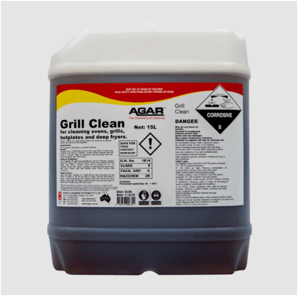 15L Agar Grill Clean to clean ovens, BBQs, grills, hotplates and deep fryers