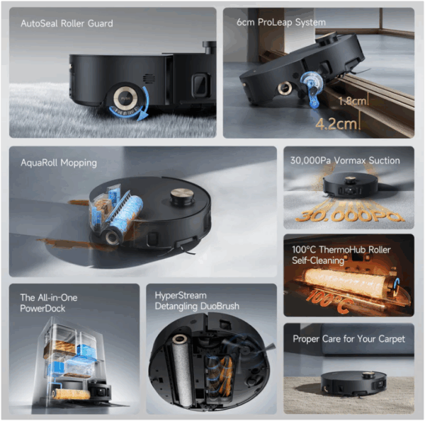 Dreame Aqua10 Roller Robot Vacuum Cleaner - Image 3