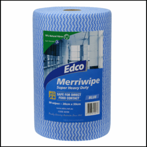 Edco Merriwipe Super Heavy Duty Wipes Rolls-Blue