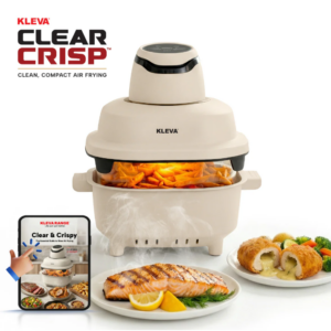 KLEVA Clear Crisp Glass Air Fryer 4.5L - Healthy Crispy  Non-Toxic Cooking