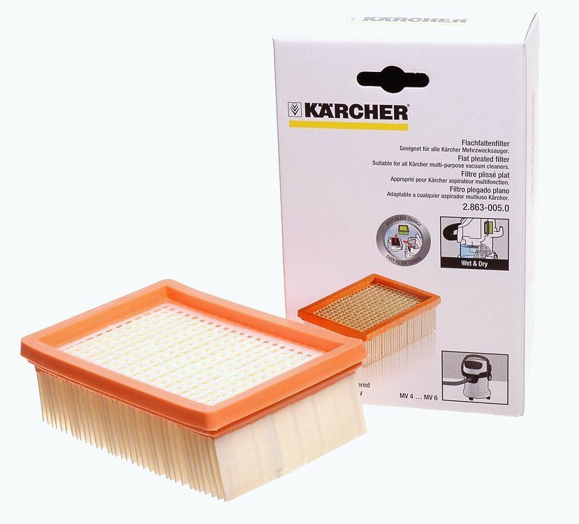 WD 5 GENUINE KARCHER FLAT PLEATED FILTER FOR WD5 2.863-005.0