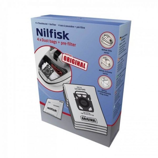 NILFISK VACUUM BAGS FOR NILFISK KING GM 300-399 ORIGINAL/GENUINE 107407940